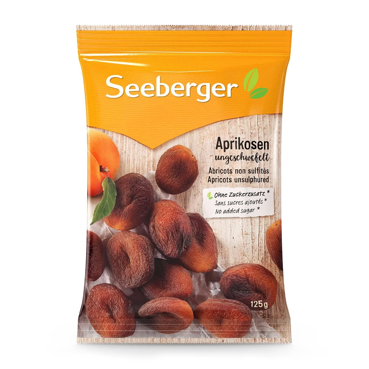 Seeberger Unbehandelte getrocknete Aprikosen mit süß-fruchtigem Geschmack – ohne Zuckerzusatz, 13 x 125 Gramm Naty Shop dehydrierte Produkte 125 Gramm