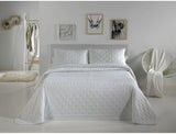 Pierre Cardin - Bouti Dots - Bett 180 cm - Farbe Grau C5 Bettdecken und Steppdecken Naty Shop Weiß C4 Bett 150 cm