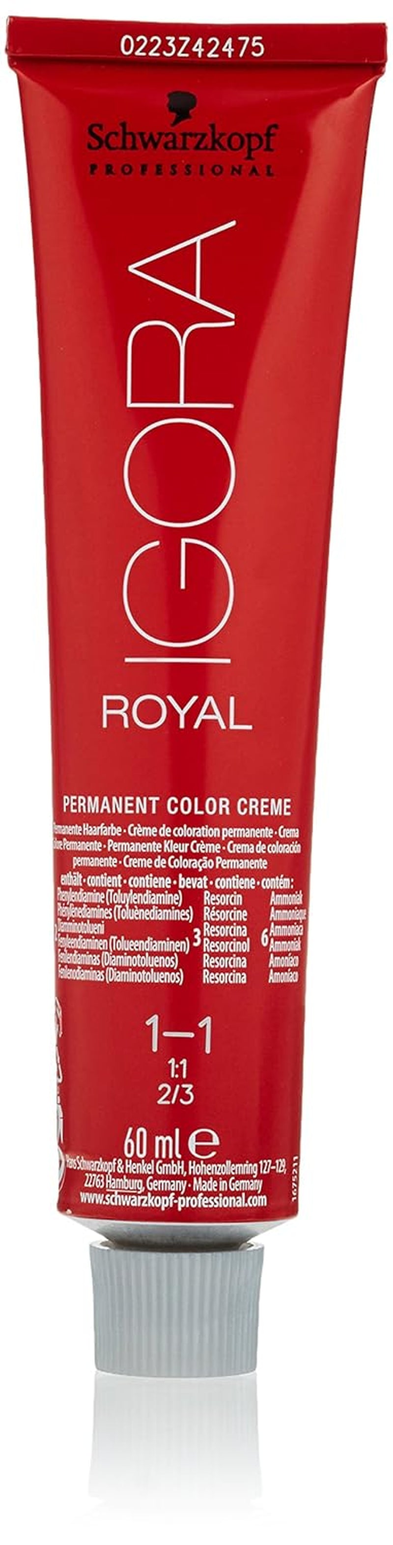Schwarzkopf IGORA Royal Premium Haarfarbe 1-1 blau-schwarz, 1 Packung (1 x 60 g) Haarfärbemittel Naty Shop Standardtitel