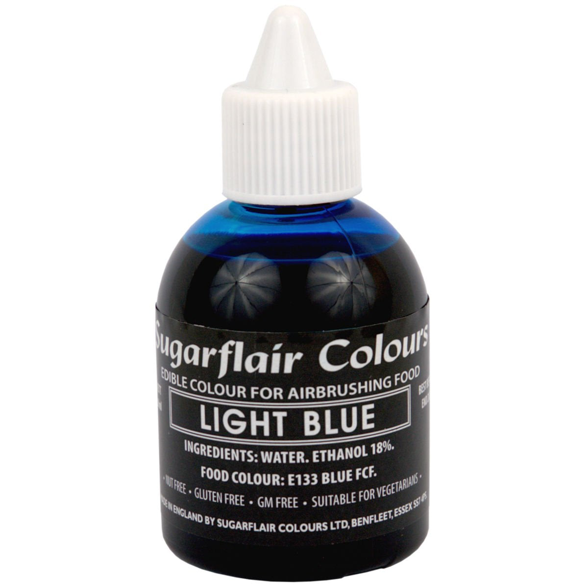 Tiefrote Lebensmittelfarbe von Sugarflair – essbare flüssige Lebensmittelfarbe, Airbrush-Farbe für Kuchen, Muffins, Zuckerguss und Kuchendekorationen – 60 ml