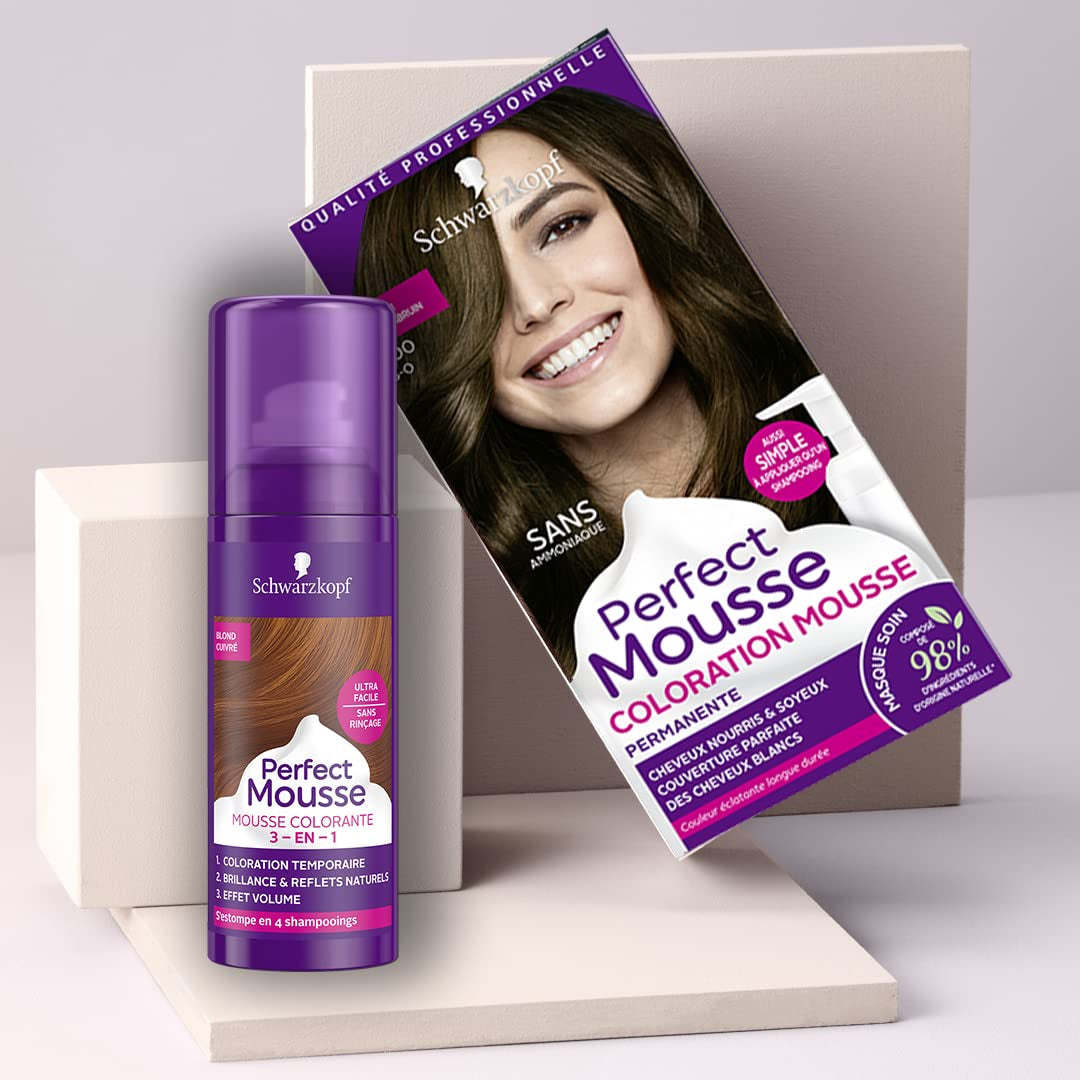 Perfect Mousse Permanent Coloring Mousse, 668 Hasellnuss Haarfärbemittel Naty Shop