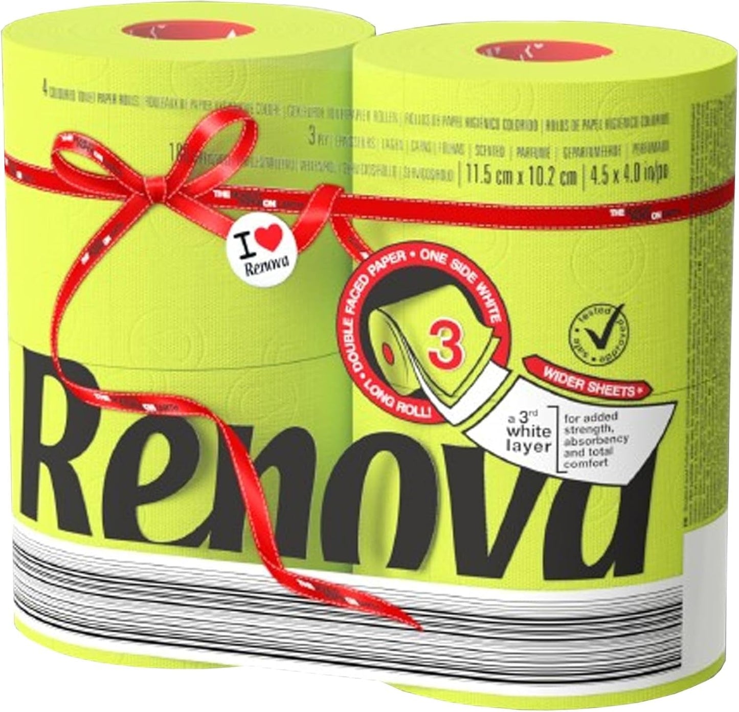 Renova Toilettenpapier, grün, 4 Rollen
