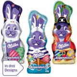 Milka Smiling Bunny Alpine Milk Design Edition – Osterschokolade mit 3 verschiedenen Designs – 24 x 45g