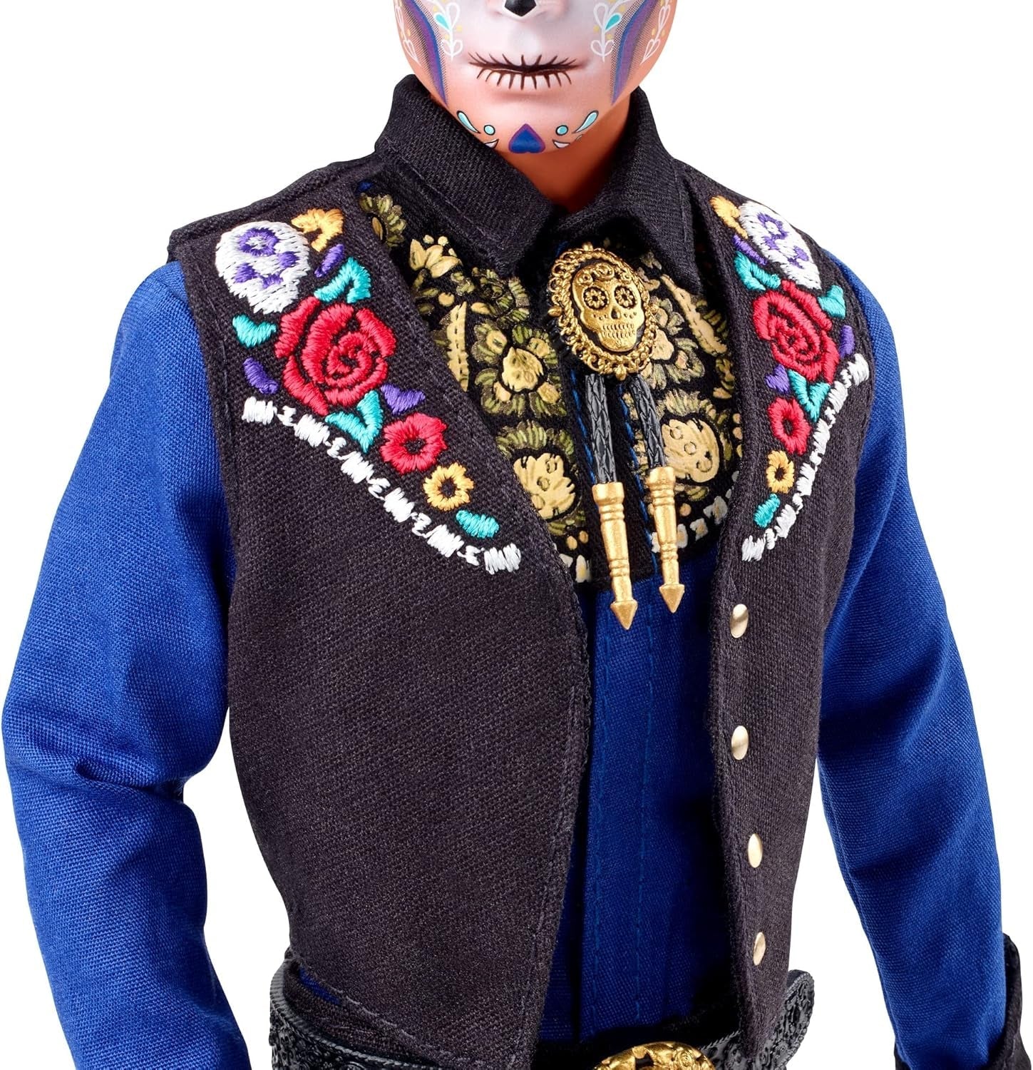 Ken Barbie 2022 Día De Muertos Puppe mit Hemd, Weste und Sombrero, Calavera-Gesichtsbemalung, Geschenk für Sammler