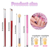 Nail Art Rendering-Werkzeuge Schwamm Undtupfpinsel, Sponge Brush Applicator, Doppelter Kopf Ombre Sponge Stick Mit 4 Ersatzköpfen, Nail Art Schwamm Und Tupfpinsel, Ombre Nagelpinsel Für Gelnägel