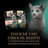 Sheba Nassfutter für Kätzchen, in sortierten Beuteln, mit Lachs (MSC) und Huhn in Sauce, Multipack 40x85g