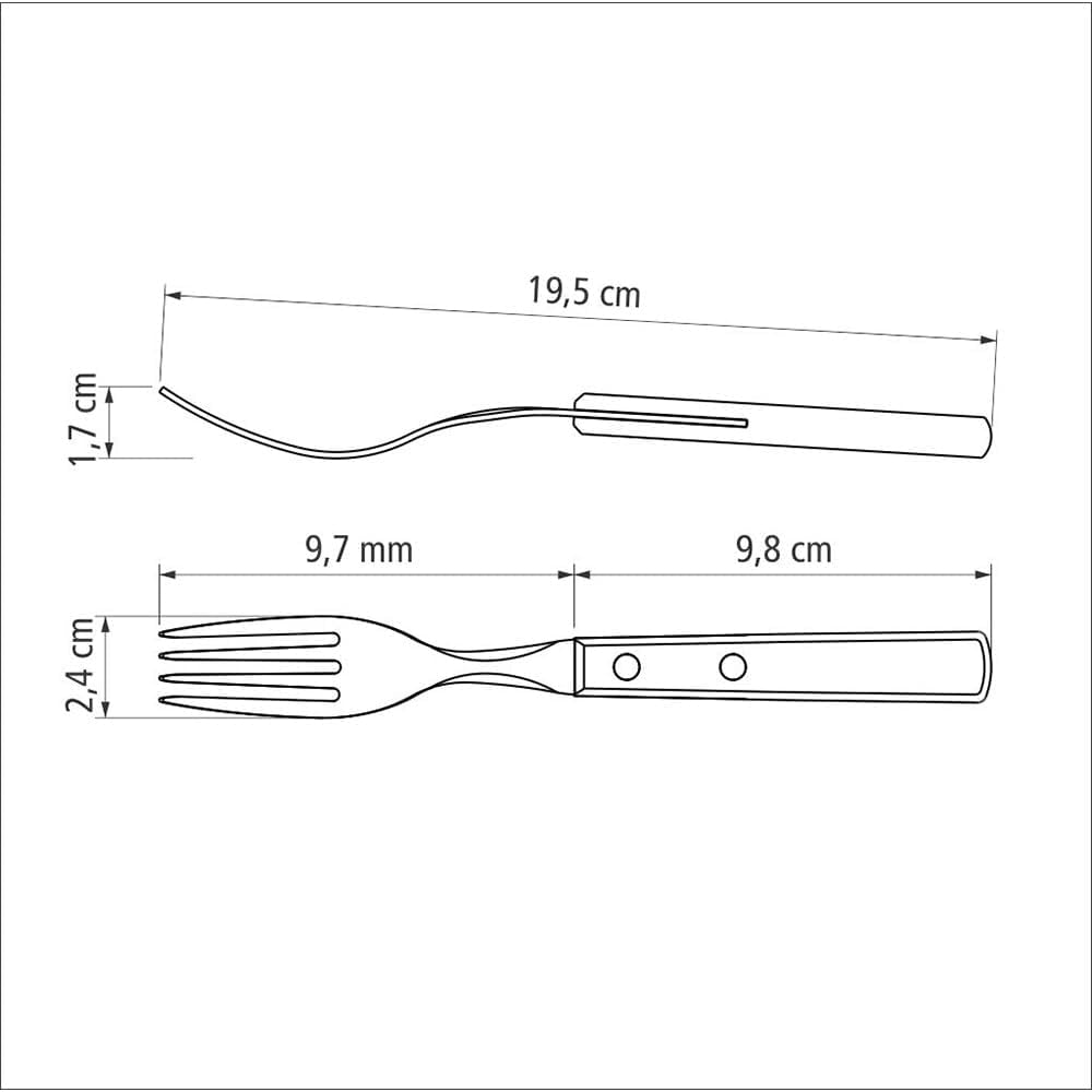 Tramontina 14-teiliges Grillbesteck-Set aus Edelstahl, Steakbesteck, Grillset, Küche, Naty Shop