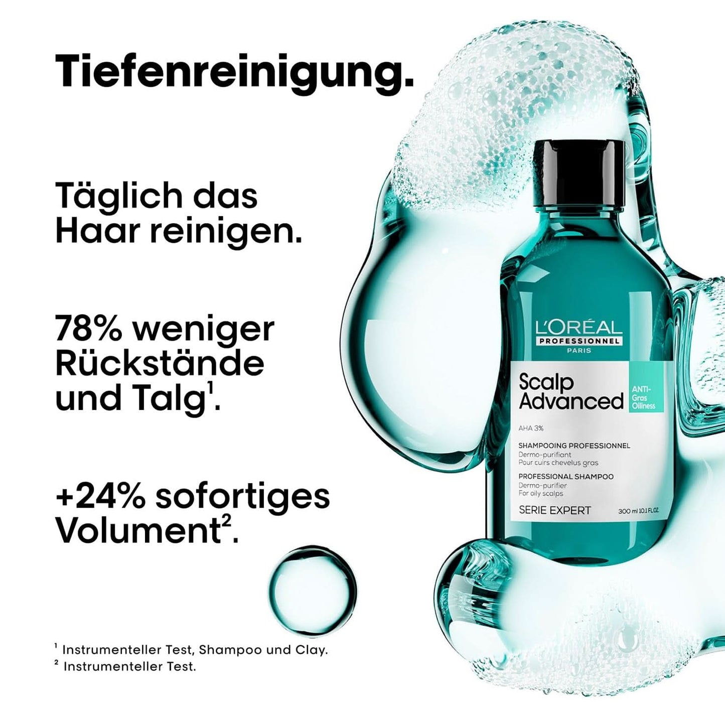 L'Oréal Professionnel Reinigungsshampoo für fettige Kopfhaut, 300 ml, Naty Shop Dusche und Bad