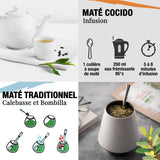 ORIGEENS BIO YERBA MATE MIT MINZE UND ZITRONE 200 G – Frische I Ungerösteter Bio Yerba Mate, Blätter, ohne Stiele und Staub