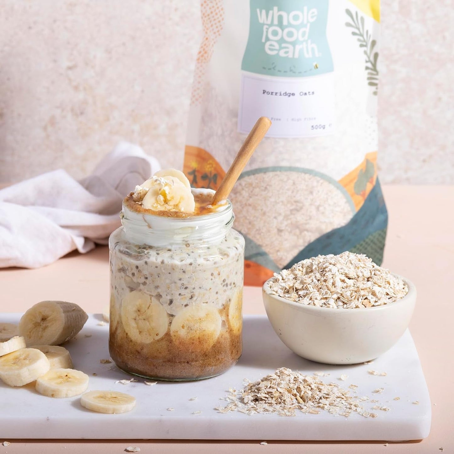 Wholefood Earth - Bio-Haferbrei 3 kg | GVO-frei | Vegan | Reich an Ballaststoffen