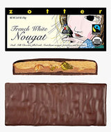 Milchschokolade und französisches Nougat, handgemacht (70 g) - Bio
