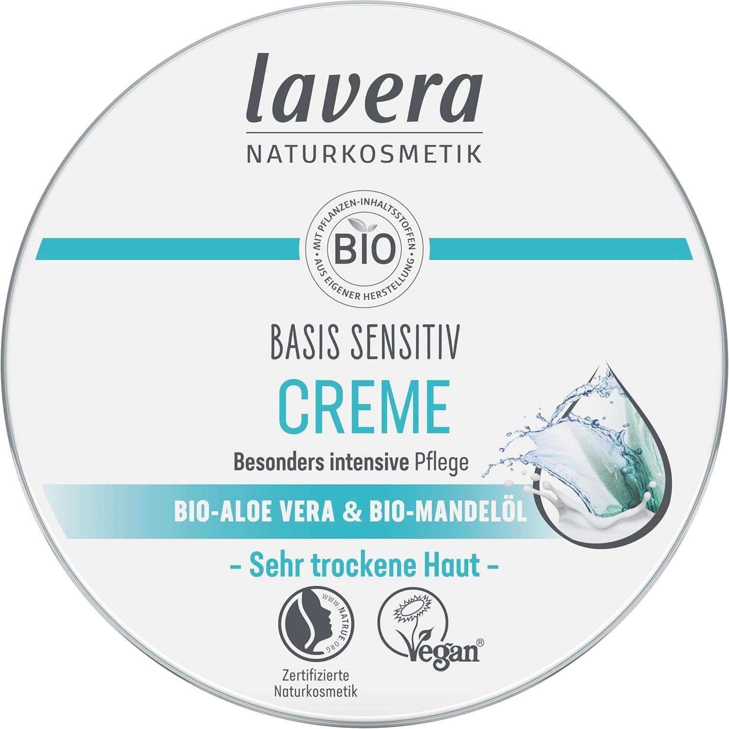 Lavera Basis Sensitiv, Intensivpflege für trockene Haut mit Aloe Vera und Mandelöl, 150 ml Naty Shop Default Title