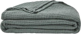ESSIX Plaid, einfarbig, aus Baumwollgaze, Jazzy, 130 x 170 cm Bettdecken und Steppdecken Naty Shop Sage