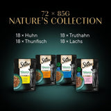 SHEBA Nature's Collection in Gravy – Hochwertiges Nassfutter für Katzen, feine Sorte (MSC) in Portionsbeuteln – 72 x 85 g