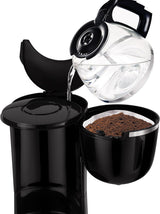Tefal CM3408 Mini-Kaffeemaschine aus Glas (600 W, 6 Tassen) schwarz/Edelstahl, CM340811