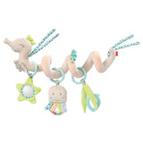 Fehn Activity Spiral Dino – Kinderwagenspielzeug zum Anfassen und Greifen – Baby-Dinosaurierspielzeug für Bett, Spielecke, Kinderwagen und Autositz – Motorikspielzeug für Babys und Kleinkinder ab 0+ Monaten Babyspielzeug Naty Shop Seepferdchen