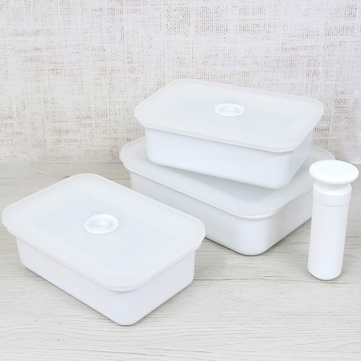 Emaillierte Vakuum-Aufbewahrungsdose für Lebensmittel | XL| 1,85L | 23,5 x 17,5 x 7 cm | hält Lebensmittel viel länger frisch | schützt Lebensmittel vor Bakterien- und Pilzbefall | ohne Vakuumpumpe Frischhaltedosen Naty Shop