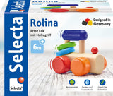 Selecta Lokomotiven-Fangspielzeug, 8,5 cm, Holz, 6 Monate–3 Jahre, Lokomotive mit Rasselringen, Babyspielzeug Naty Shop Standardtitel