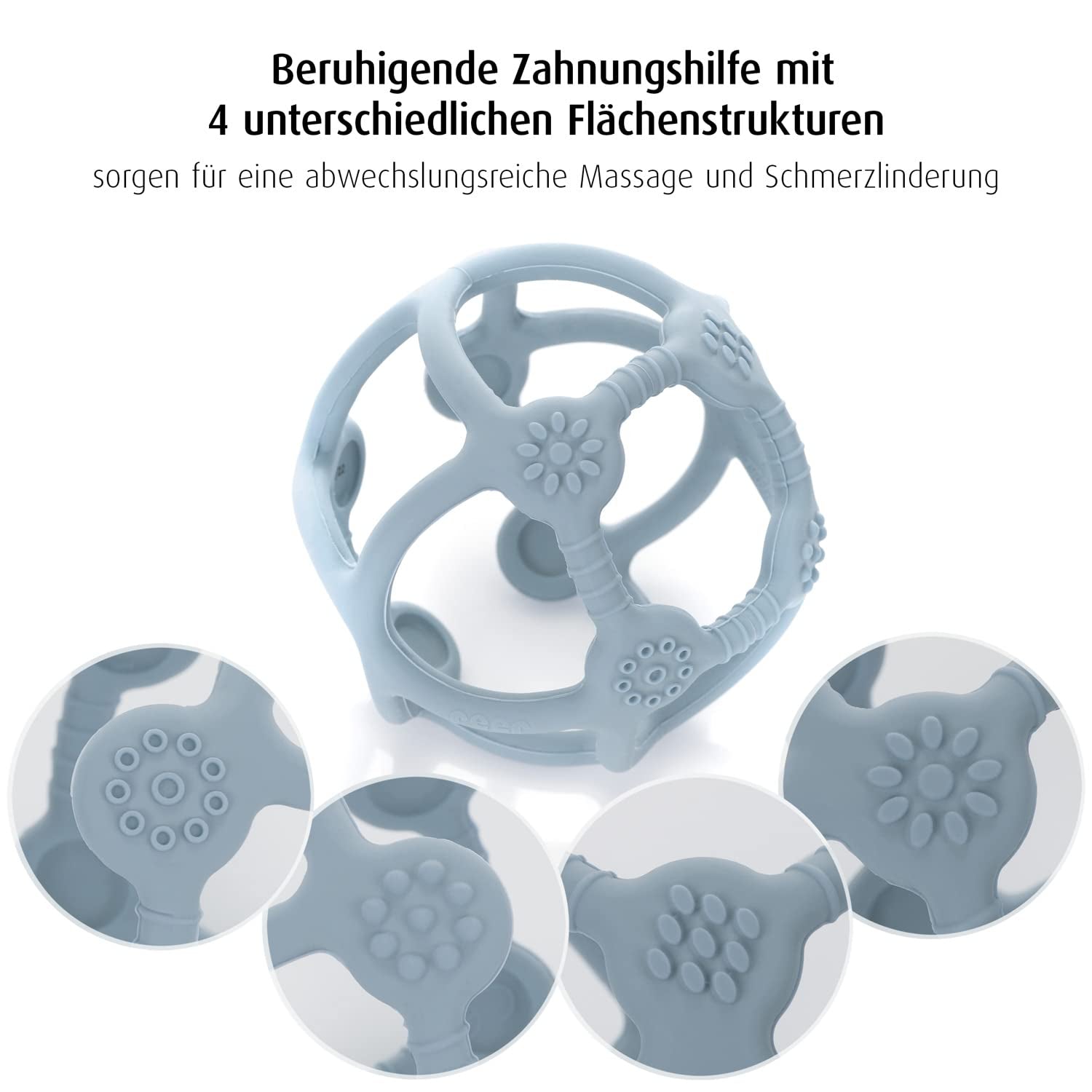 Reer Bite&Play Baby-Beißball und Fänger, Beißring und Spielzeug für Kleinkinder, tolles Geschenk