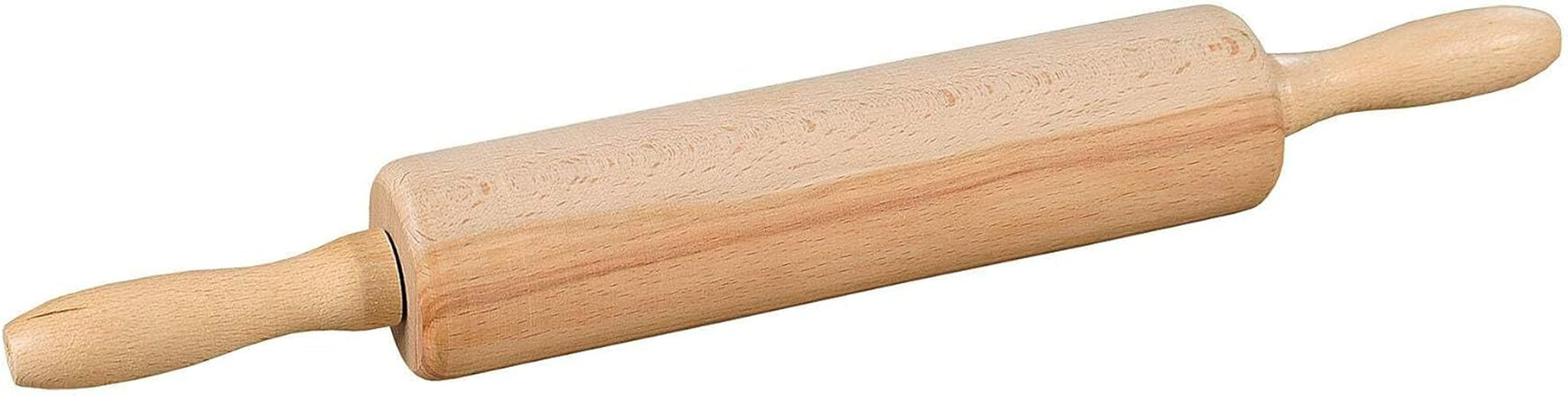 KESPER | Buchenholz-Twister – FSC®-zertifiziert | Nudelholz mit Metallspindel und Gleitlager | Gesamtlänge: 44 cm - Ø 6,3 cm | 25 cm Rolle | 69374