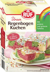 RUF-Mischung für Kuchen, verschiedene Farben, Glasuren und Dekor Naty Shop 840 Gramm Rainbow Cake