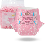 CutiePlusU Erwachsenenwindeln, 10er-Pack, Einweg-Blattwindeln für Damen und Herren, maximale Saugfähigkeit über Nacht – I Love Summer (mittlere Größe 71–96 cm)