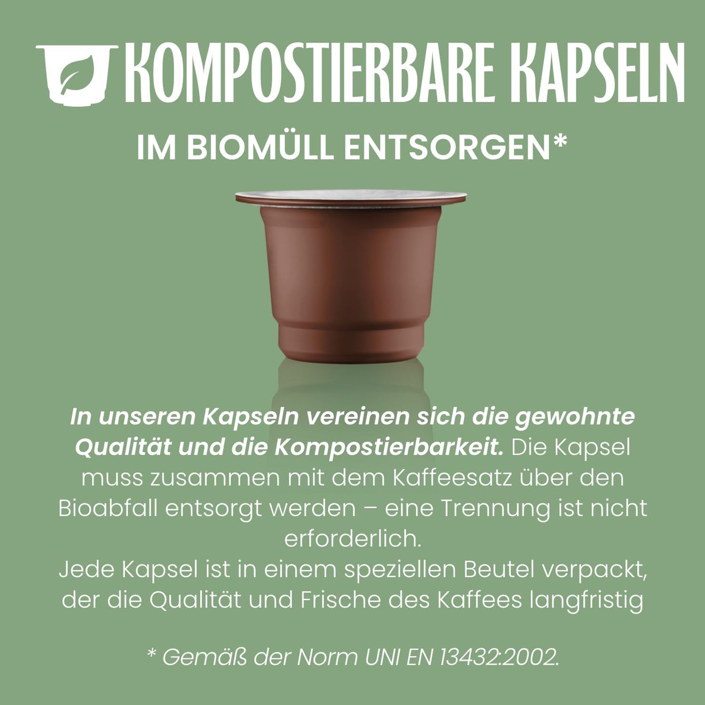 Caffè Vergnano 1882 – Espressokompostierbare Kaffeekapseln, kompatibel mit Nespresso, Napoli – Packung enthält 100 Kapseln