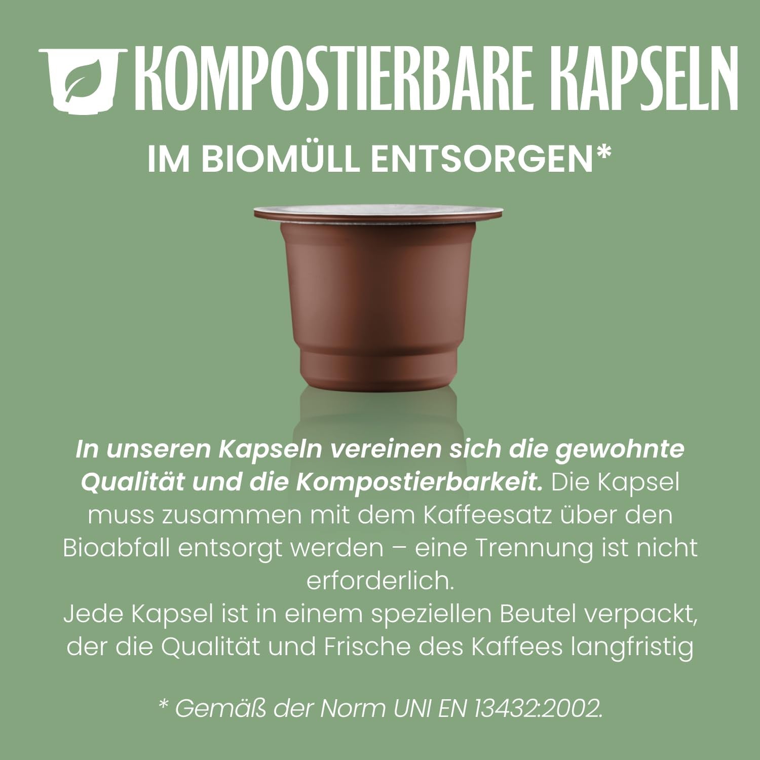 Caffè Vergnano 1882 – Espressokompostierbare Kaffeekapseln, kompatibel mit Nespresso, Napoli – Packung enthält 100 Kapseln
