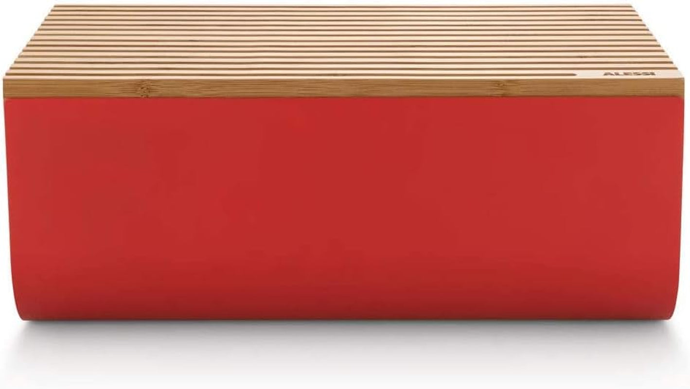 Alessi Mattina BG03 WG – Brotkorb aus Edelstahl mit Epoxidharz und Bambusholz, warmes Grau. Aufbewahrungsboxen für Lebensmittel, Naty Shop