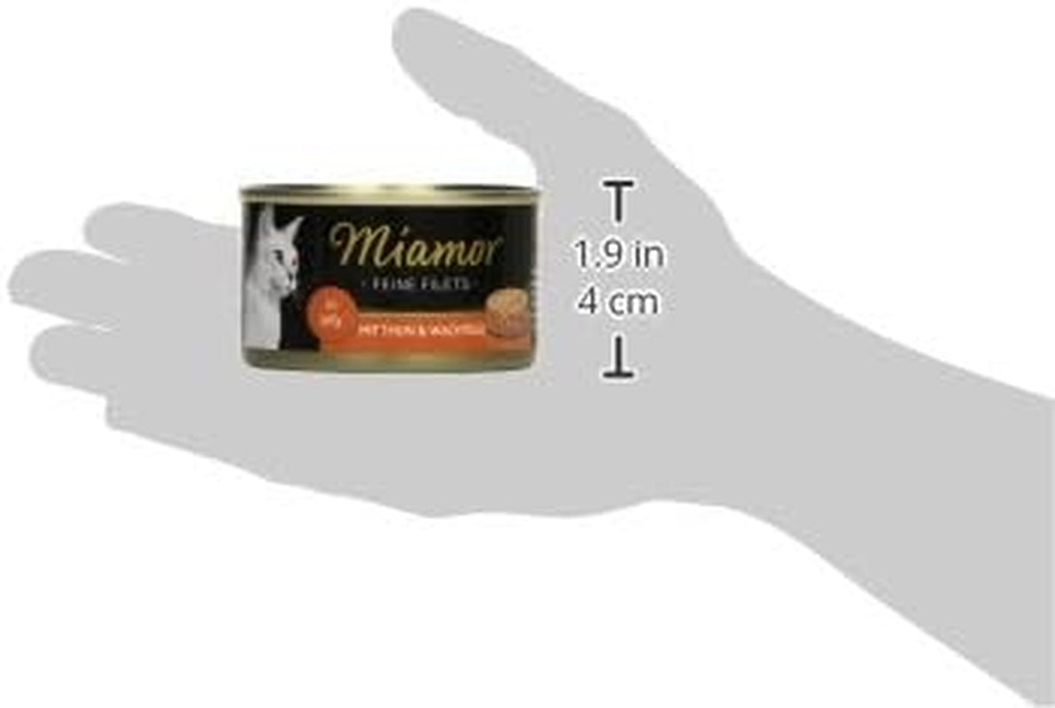 - Feine Filets in Gelee | Nassfutter für ausgewachsene Katzen mit Filetstücken in Gelee. Fettarme Ergänzungsnahrung in Dosen ohne Zusatzstoffe | 24 x 100 g Thunfisch- und Wachteleier