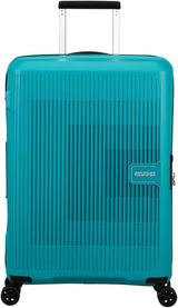 American Tourister Aerostep - Spinner L, erweiterbarer Koffer, 77 cm, 101,5/109 L, Orange (Bright Orange) Gepäck- und Reiseausrüstung Naty Shop Türkis (Ton Türkis) M (67 cm - 66,5/72,5 L)