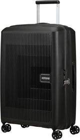 American Tourister Aerostep - Spinner L, erweiterbarer Koffer, 77 cm, 101,5/109 L, Orange (Bright Orange) Gepäck- und Reiseausrüstung Naty Shop Schwarz (Schwarz) M (67 cm - 66,5/72,5 L)