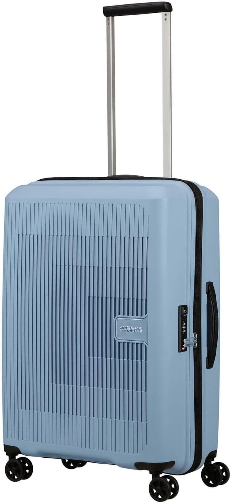American Tourister Aerostep - Spinner L, erweiterbarer Koffer, 77 cm, 101,5/109 L, Orange (Bright Orange) Gepäck und Reiseausrüstung Naty Shop Grau (Soho Grey) M (67 cm - 66,5/72,5 L)