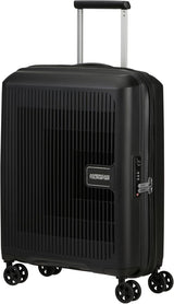 American Tourister Aerostep - Spinner L, erweiterbarer Koffer, 77 cm, 101,5/109 L, Orange (Bright Orange) Gepäck- und Reiseausrüstung Naty Shop Schwarz (Schwarz) S (55 cm - 36/40 L)