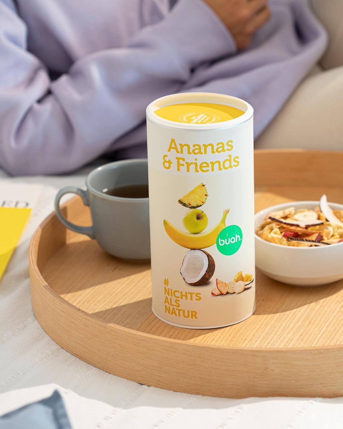 Gefriergetrocknete Fruchtmischung BUAH® | Gefriergetrocknete Ananas, Bananen, Äpfel und Kokosnüsse ohne Zuckerzusatz | 100 % Frucht | Vegane, glutenfreie, laktosefreie (192 g) dehydrierte Produkte von Naty Shop