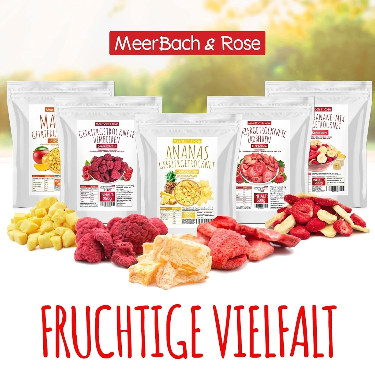 Gefriergetrocknete Ananas 250g, große Stücke, gefriergetrocknete Früchte in Scheiben, ungesüßt, fruchtige Ananasstücke, getrocknete Ananas Dehydrierte Produkte Naty Shop