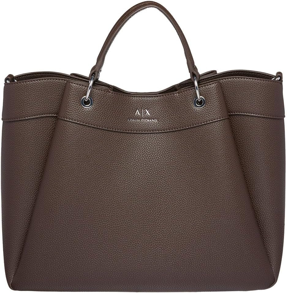 Armani Exchange Essential für Damen, Wave, Silber bedrucktes Logo Shopping L Taschen Damen Naty Shop Liquor