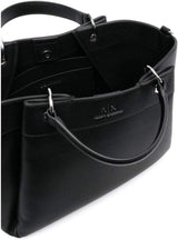 Armani Exchange Essential für Damen, Wave, Silber bedrucktes Logo Shopping L Taschen Damen Naty Shop Schwarz