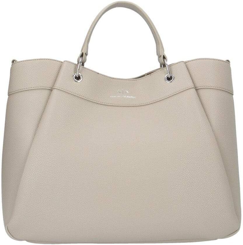 Armani Exchange Essential für Damen, Wave, Silber bedrucktes Logo Shopping L Taschen Damen Naty Shop Pisco
