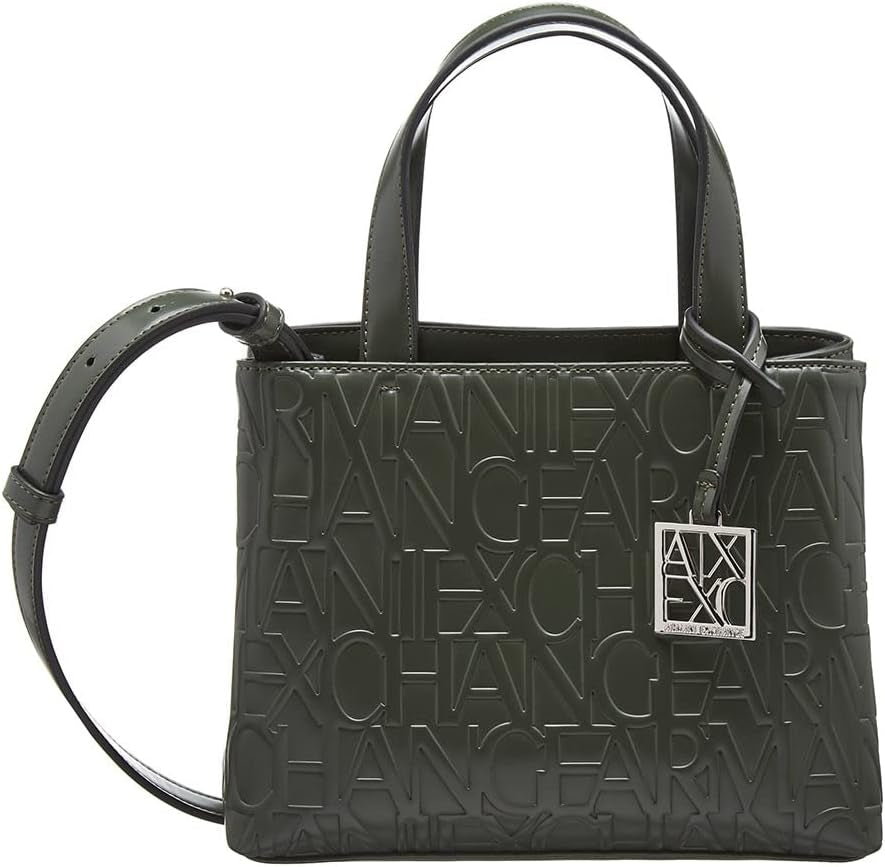 Armani Exchange Damen Liz Kleine offene Einkaufstaschen Damen Naty Shop Militärgrün