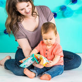 Bright Starts, Teethe & Read, Rassel-Stoffbuch, Greifling und Stofftier-Bilderbuch, Rasselbuch, Beißring, beruhigendes Zahnfleisch, Spielzeug für Babys und Kleinkinder ab 3 Monaten. Babyspielzeug Naty Shop