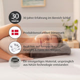 TEMPUR Memory Foam Reisekissen, ergonomisches Nackenkissen, inklusive Tragetasche, anthrazit, Maße 25 x 31 x 10/7 cm