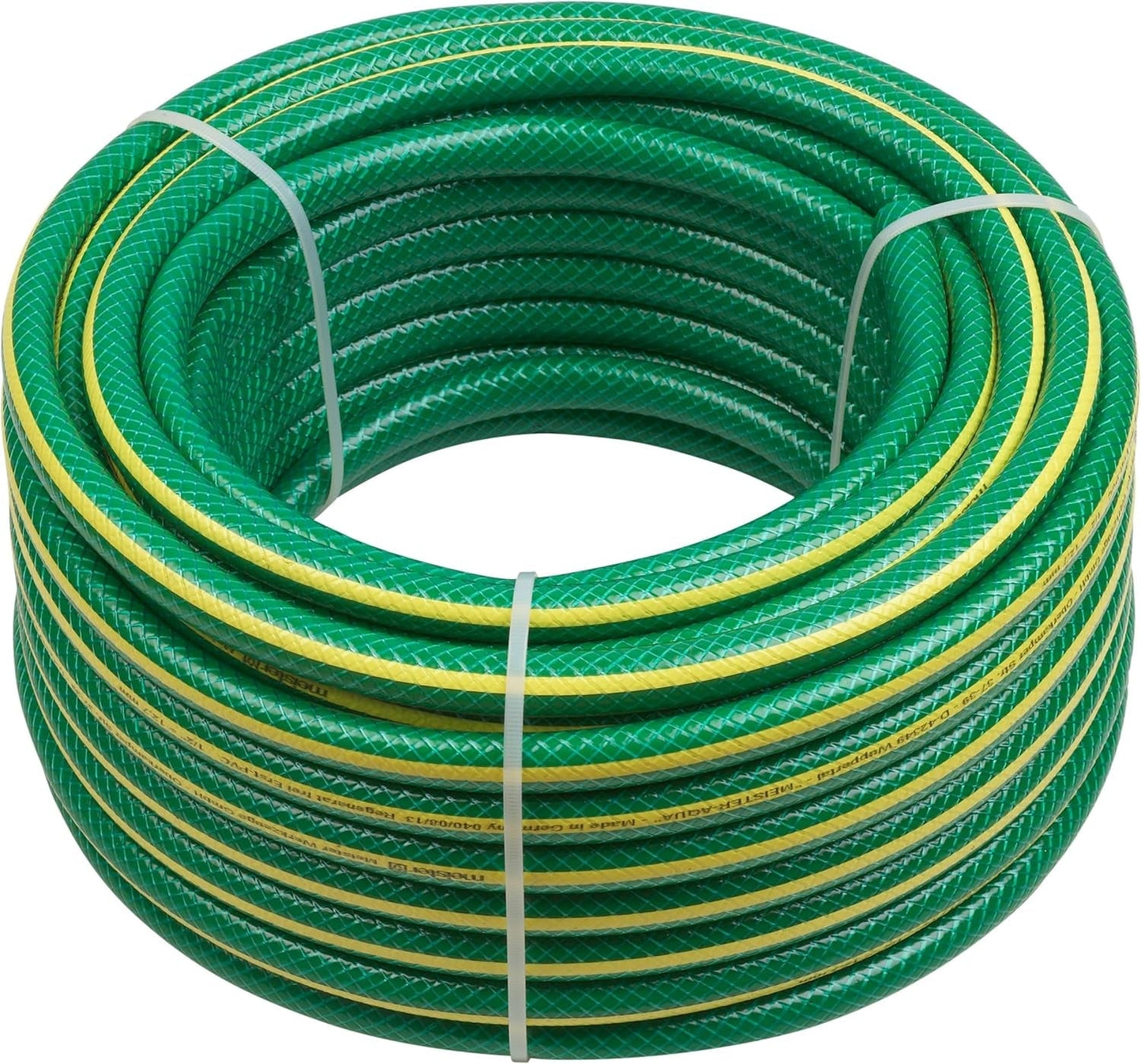 Meister Cross Woven Gartenschlauch, 12,7 mm (1/2 Zoll) – Länge 30 m – Zur Bewässerung kleiner Flächen – Druck- und abriebfest – UV-beständig, Frischer PVC-Gartenschlauch, Wasserschlauch, 9930260