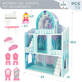 Colorbaby WOOMAX 49314 – Holzschloss 37 x 15 x 53,5 cm +3A Puppenhäuser Naty Shop