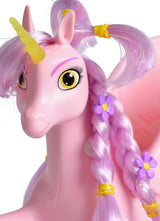 Simba 109480092 – Mia and Me Einhorn Kyara, mit beweglichen Flügeln, Haarspangen und Stylingbürste, 20 cm, ab 3 Jahren, rosa Naty Shop Dolls