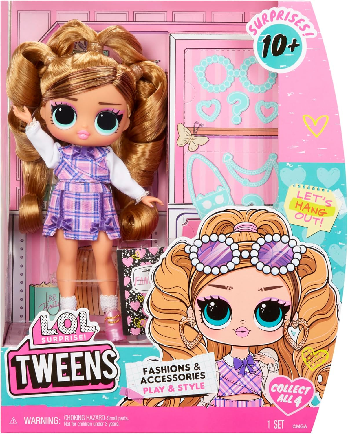 LOL Überraschung! Tweens Core Doll – Fancy Girl – Enthält 1 Modepuppe mit Outfit und Accessoires, 4 Sammlerstücke, Rose