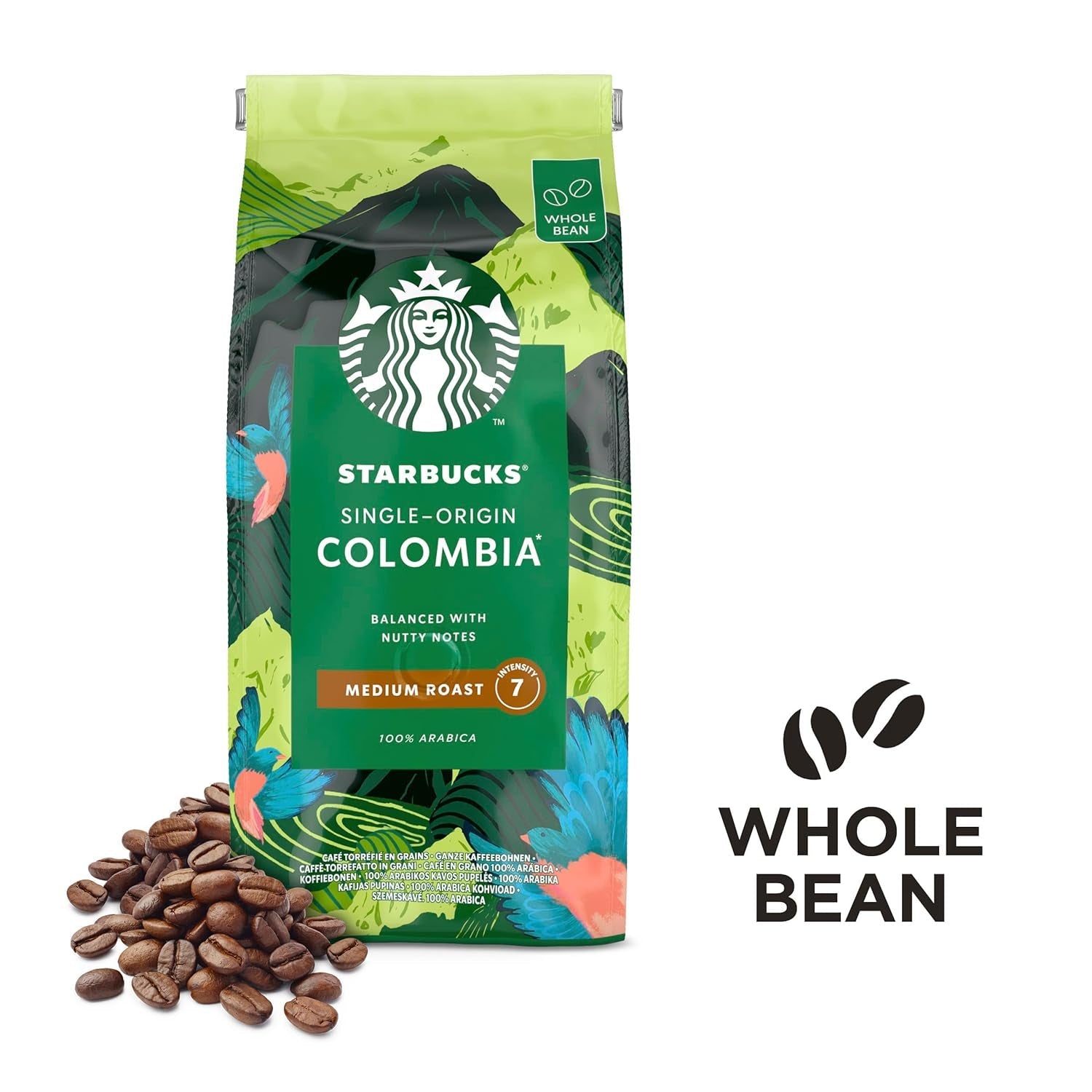 STARBUCKS Single Origin Colombia Kaffee, mittlere Röstung, ganze Bohne, 450 g (4er-Pack)