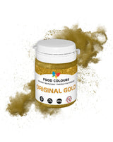Lebensmittelfarbe Lebensmittelfarbpulver mit Metallic-Effekt, ORIGINAL GOLD 20G Lebensmittelfarbe – Ideal zum Dekorieren von Kuchen, Torten, Zuckerpasten, Keksen und Getränken.