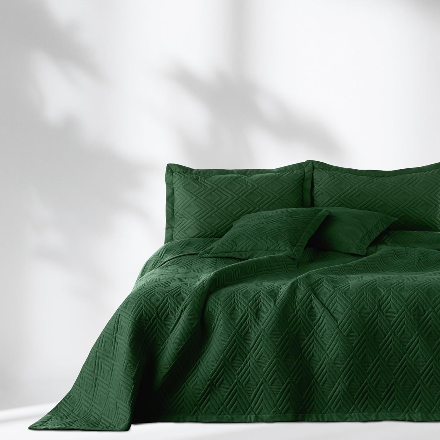 Ameliahome Tagesdecke 170 x 210 cm, doppelseitige Tagesdecke, Ultraschall-Steppung, Polyester, Ophelia, dunkelgrün, Betten und Decken. Besuchen Sie den AmeliaHome-Store