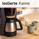 Bosch MyMoment TKA6M273 Filter-Espressomaschine, 1 l Thermokaraffe, 8–12 Tassen, Anti-Tropf-System, rotierender Filterhalter, Entkalkungsprogramm, abnehmbarer Wassertank, 1200 Watt, mattschwarz